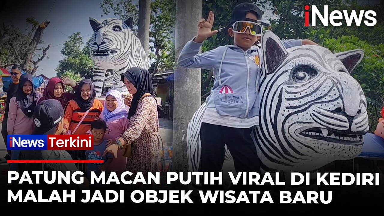 Tak Disangka! Patung Macan Putih Kediri Ramai Diserbu Warga, Jadi Spot Wisata Baru | iNews Terkini