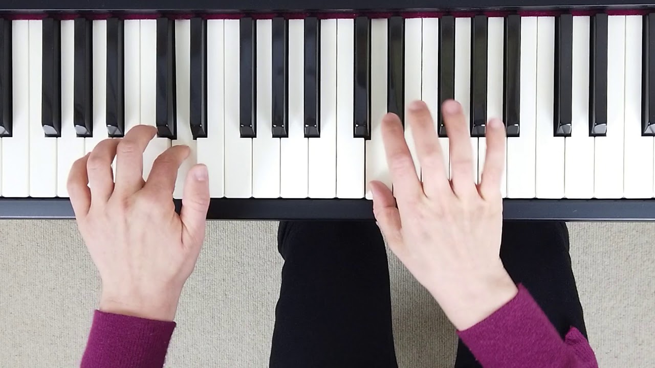 How to play A Minor Harmonic Scale on the Piano (Right & Left Hand - Correct Fingering)