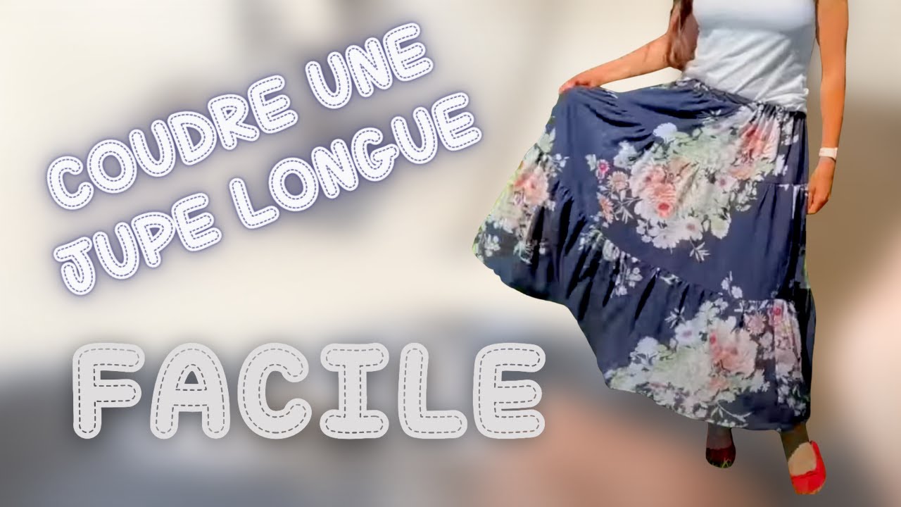 Couture facile. : coudre une jupe longue sans patron