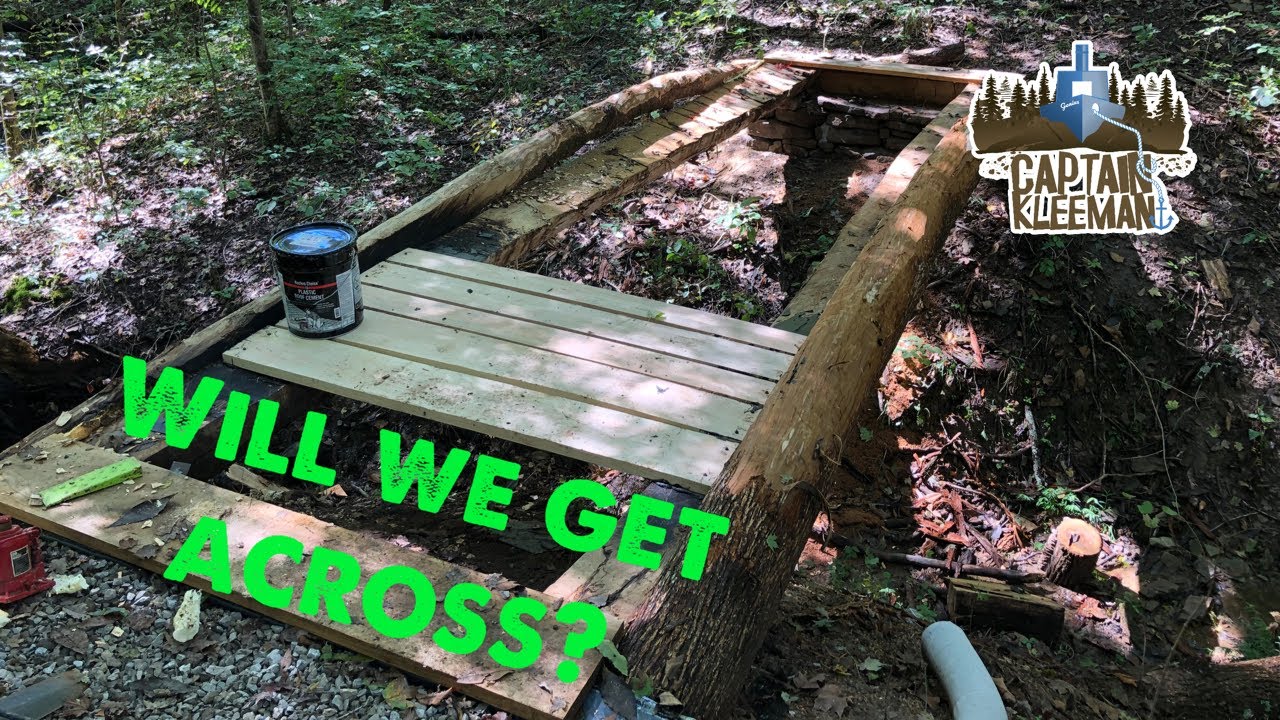 Milling and Installing Bridge Decking - Log Bridge In The Woods