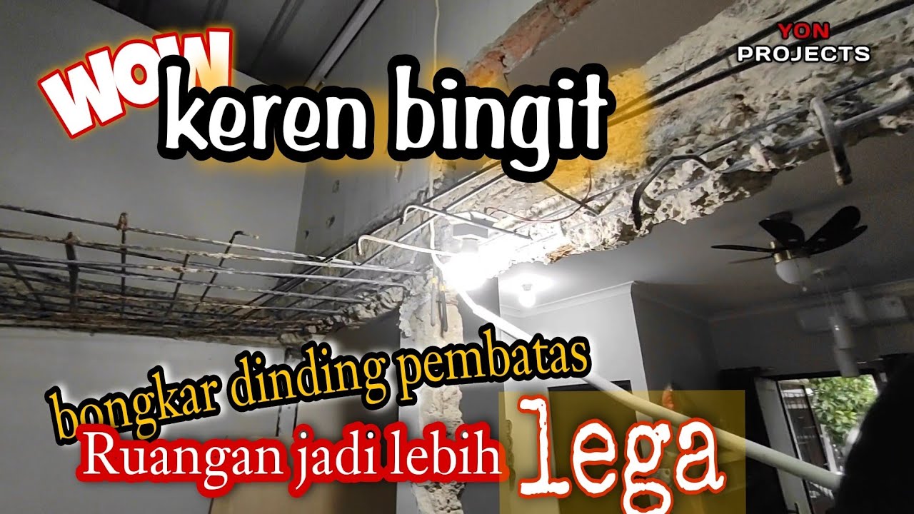 Bongkar Dinding Pemisah Dapur Dengan Ruang Keluarga  #tukang#renovasirumah#dak#jetpump#masukberanda