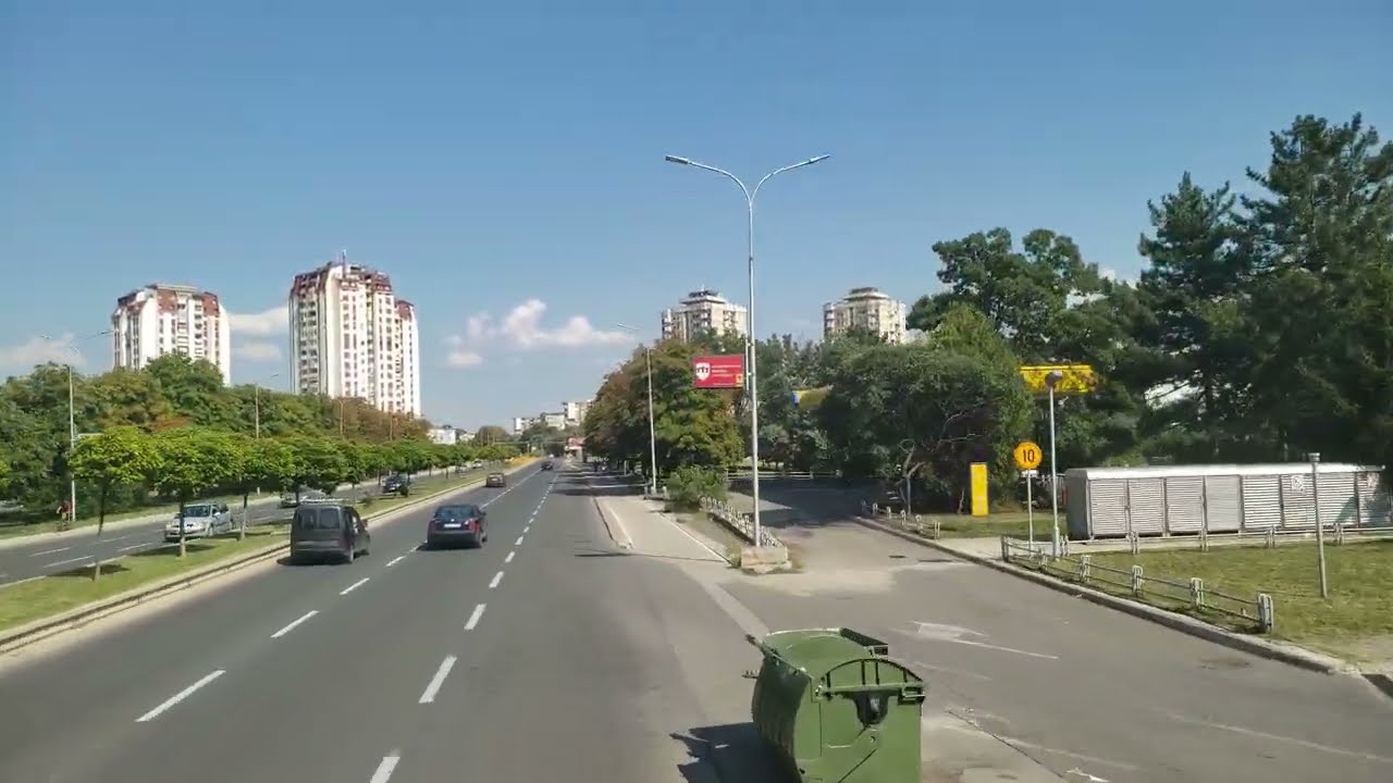4K Public Bus ride in Skopje, N. Macedonia