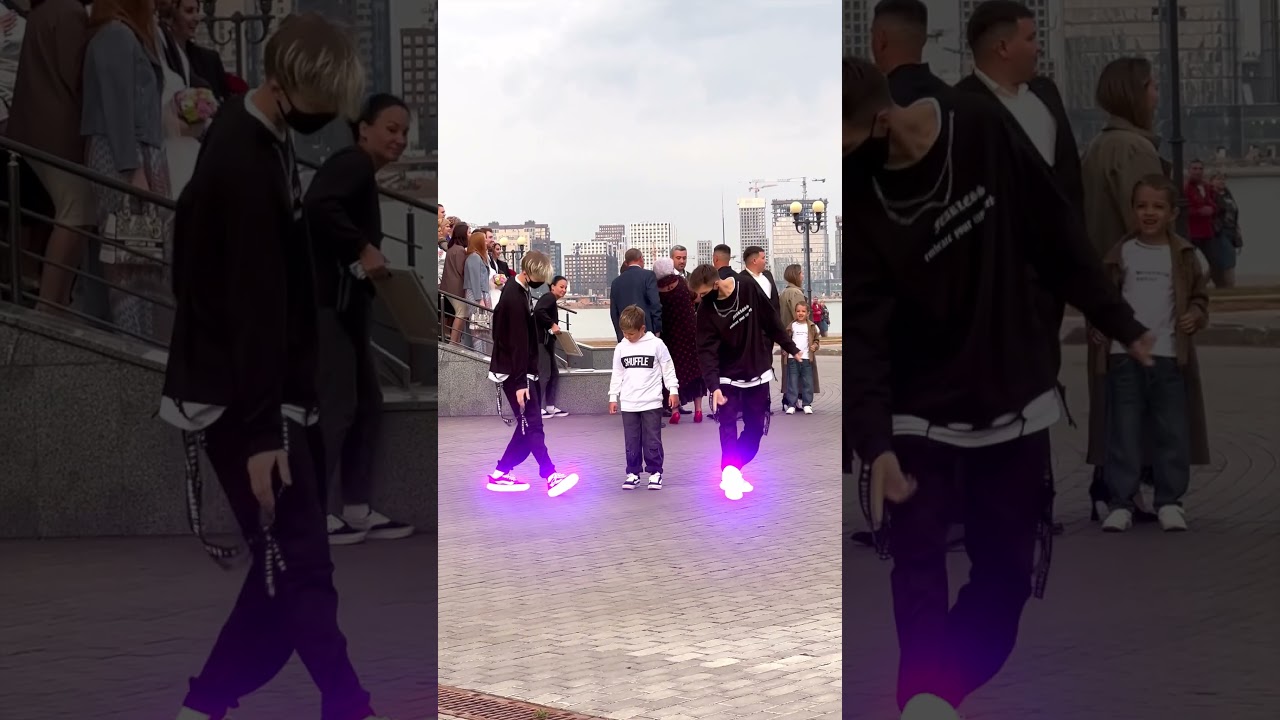 TEACHING SHUFFLE ⭐️ LITTLE BOY DANCING ASTRONOMIA 😱😱 NEON MODE 🔥
