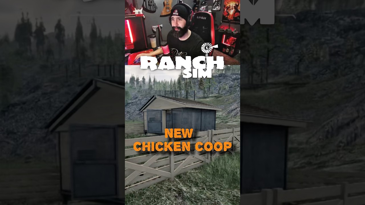 Ranch Simulator Gameplay Chicken Coop Build #ranchsimulator #farmingsimulator #gameplay #simulator