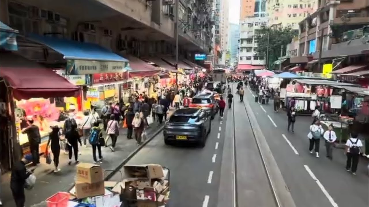 Walking Hong kong street / North Point/ Chun Yeung Street 