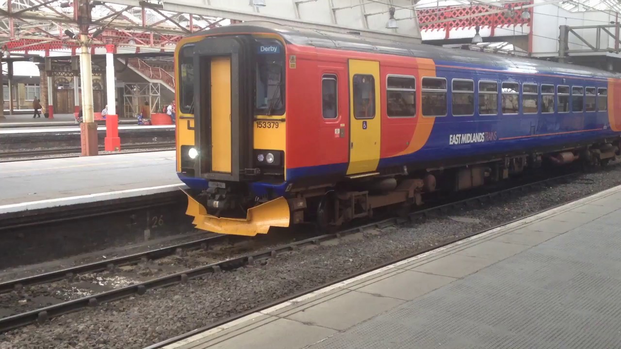 East Midlands Trains No 153379 Departing Crewe to Derby