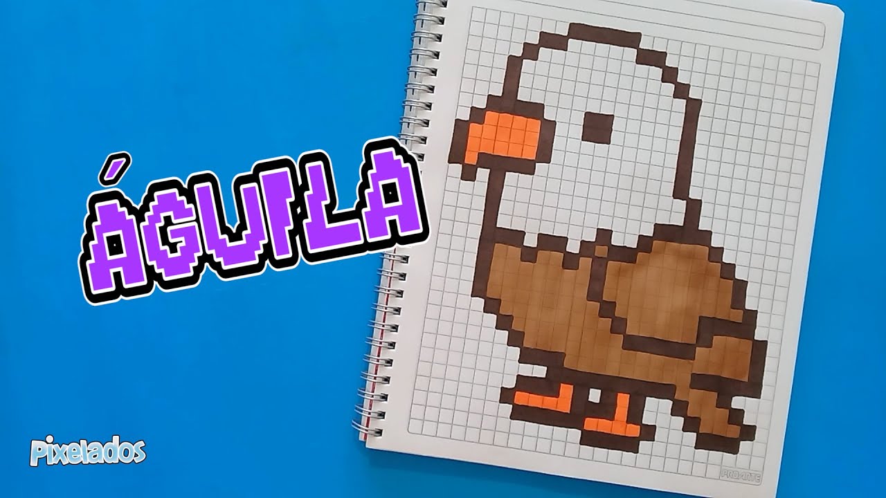 COMO DIBUJAR UN AGUILA CALVA paso a paso en PIXEL ART - PIXELADOS