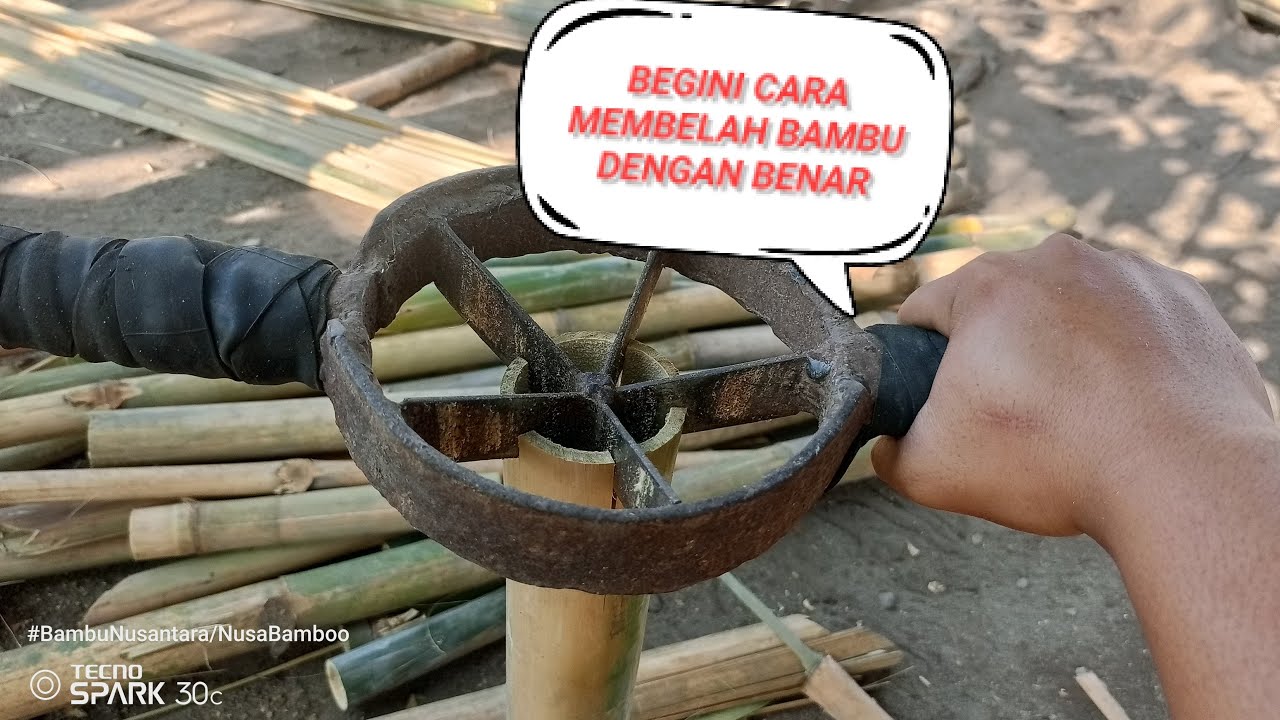 CARA MEMBELAH BAMBU DENGAN CEPAT DAN RAPIH, BANTU SUBSCRIBE CHANEL INI YA SAHABAT 🙏