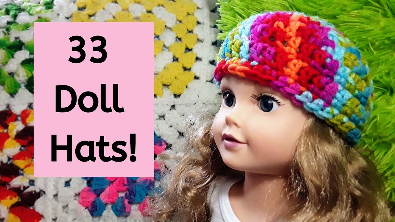 Crochet with Me! | How to Crochet a Hat for 18-inch Dolls | See all my Pretty Hats!