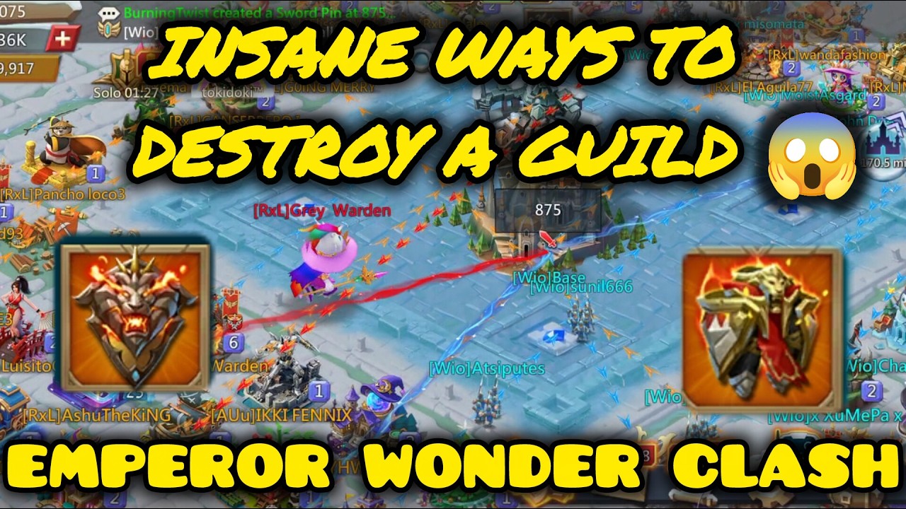 INSANE Emperor Wonder War 😱 Destroying a Whole Guild BY BLACK WING | Lords Mobile WOW Strategy| WOW🔥