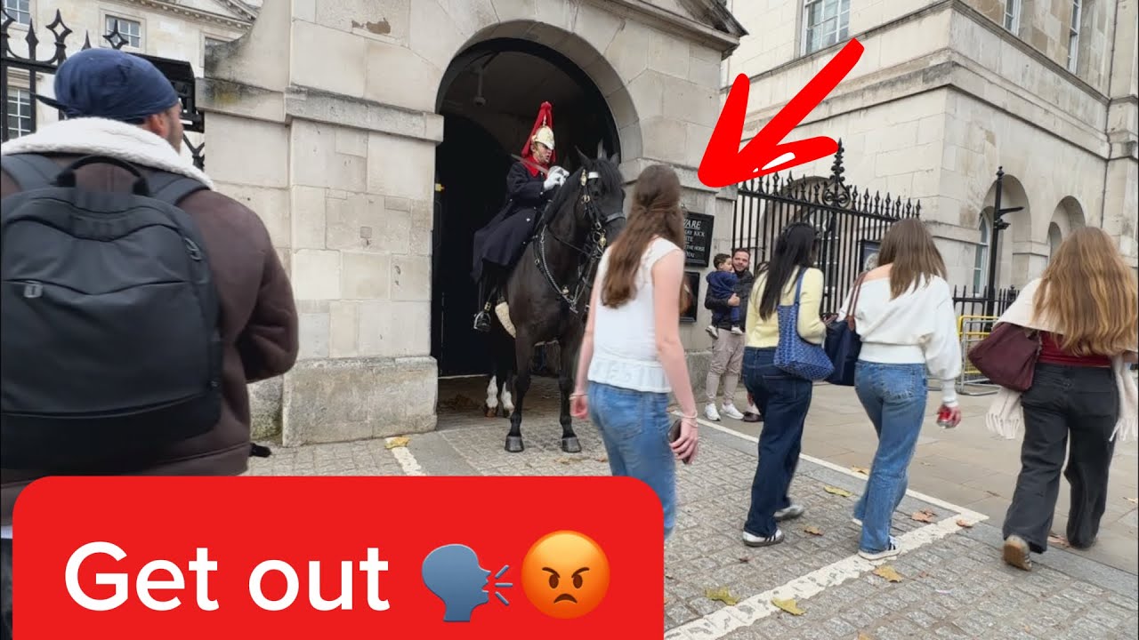 Crowd Shocked as Guard Shouts at Girls for Crossing the Line!