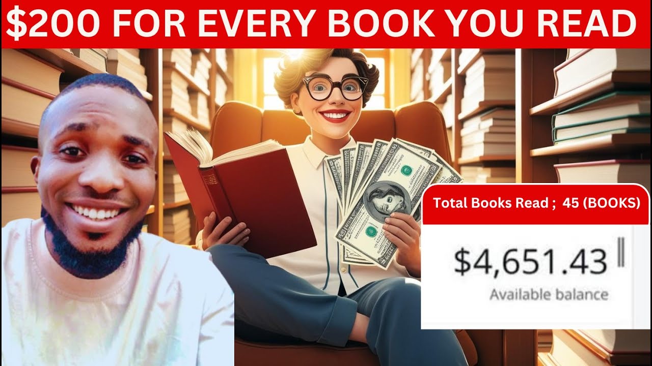 Earn $200 per Day For Every Book You Read On this 3 Websites!!