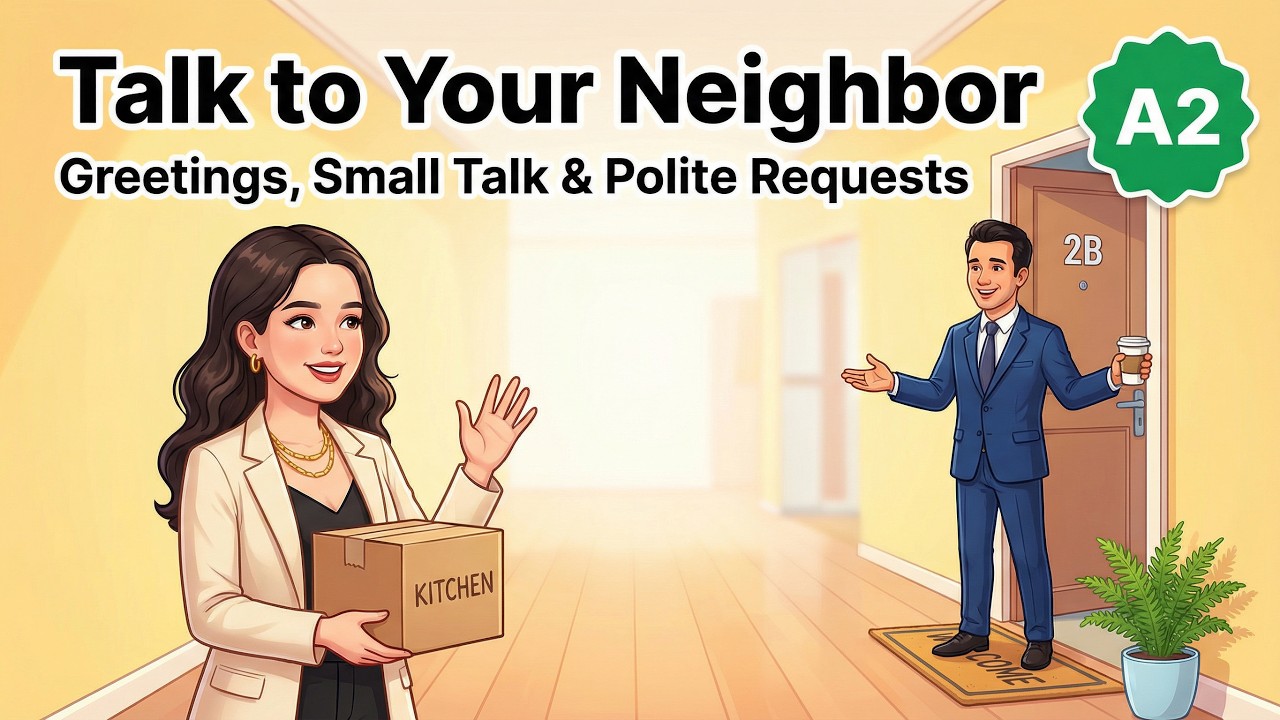 How to Talk to Your Neighbor in English | Real English Conversation (A2) | English Podcast