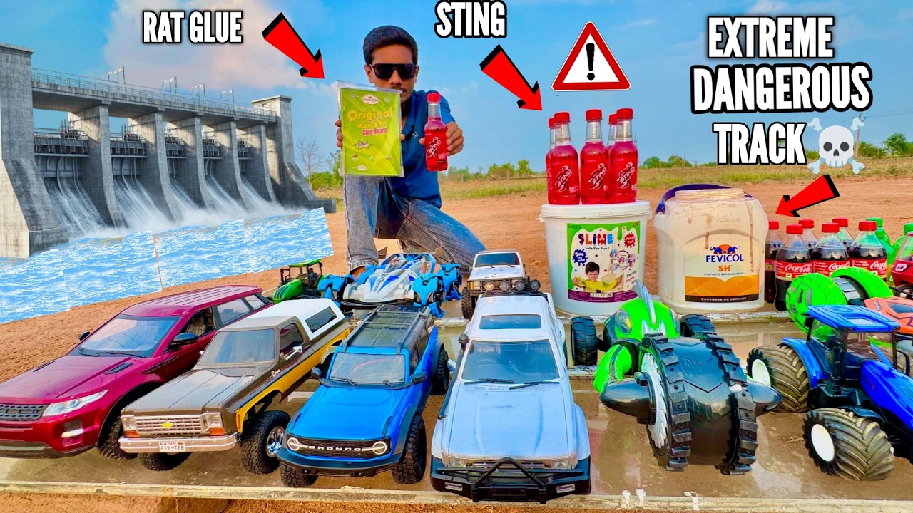 I Build Unique Giant Glue Trap Vs RC Monster Cars - Chatpat toy Tv