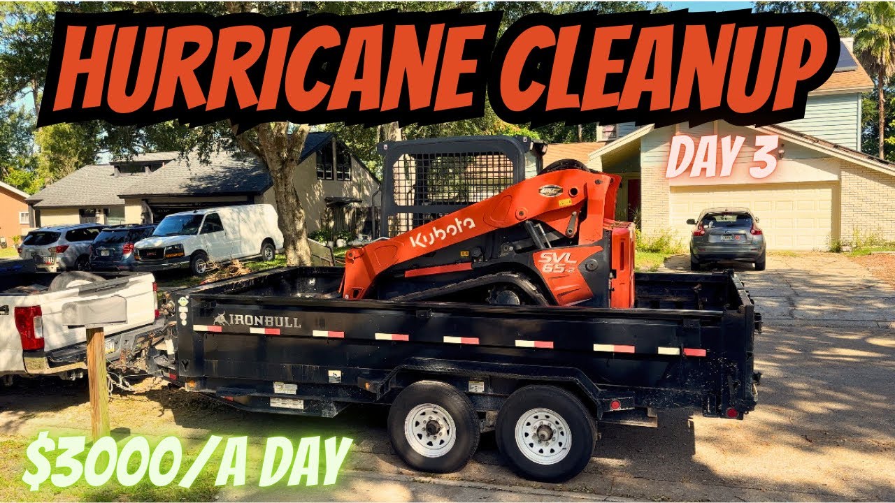 Hurricane Cleanup with a Skid Steer | This Hurricane Season is Really Bad!