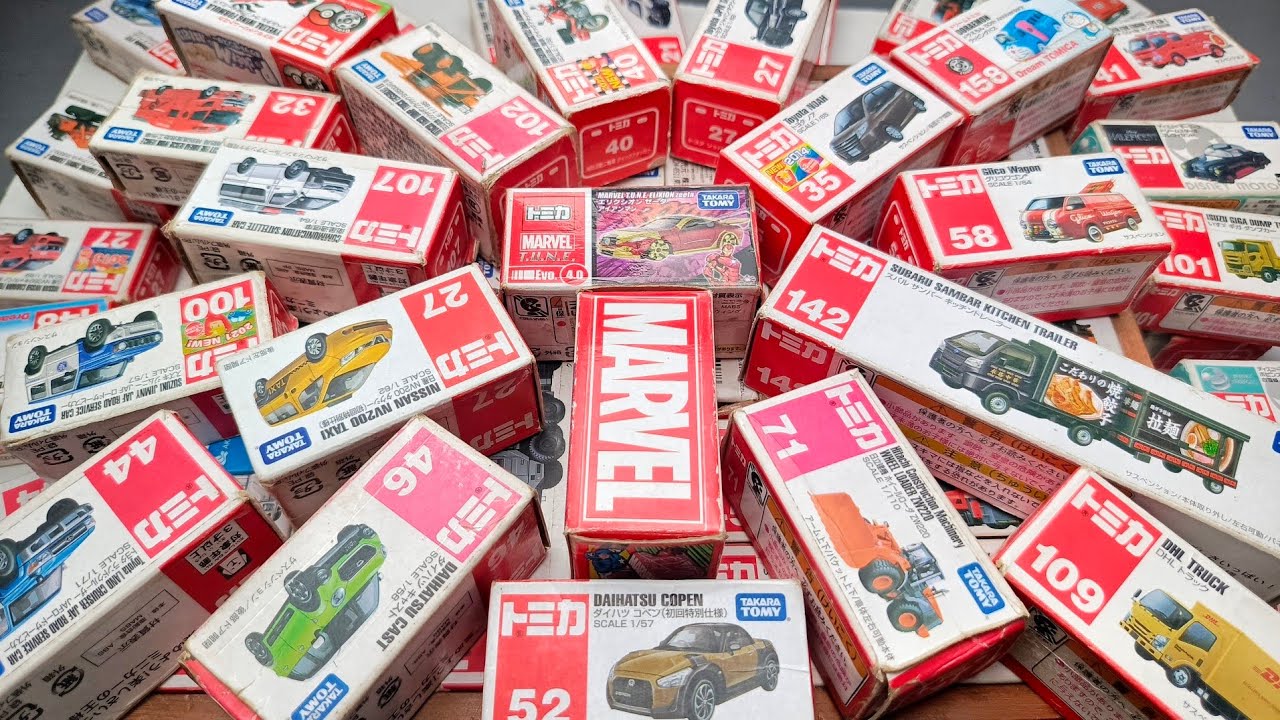 【トミカ】ミニカー大集合! Vo9 遊んだトミカを箱に入れて並べてみました。