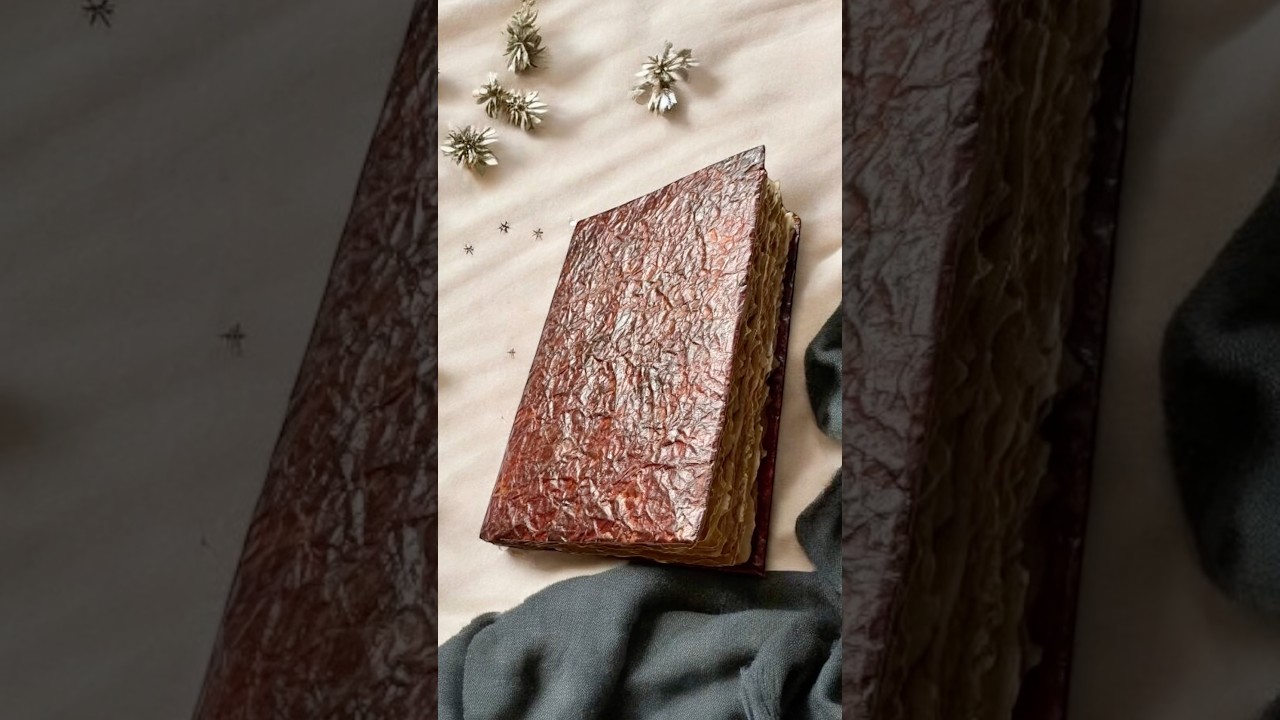 Vintage journal diary/book making without leather  #shortsfeed #diy #craft #shorts
