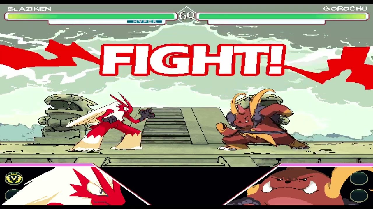 Defeating Gorochu with Blaziken [Pokémon Close Combat]