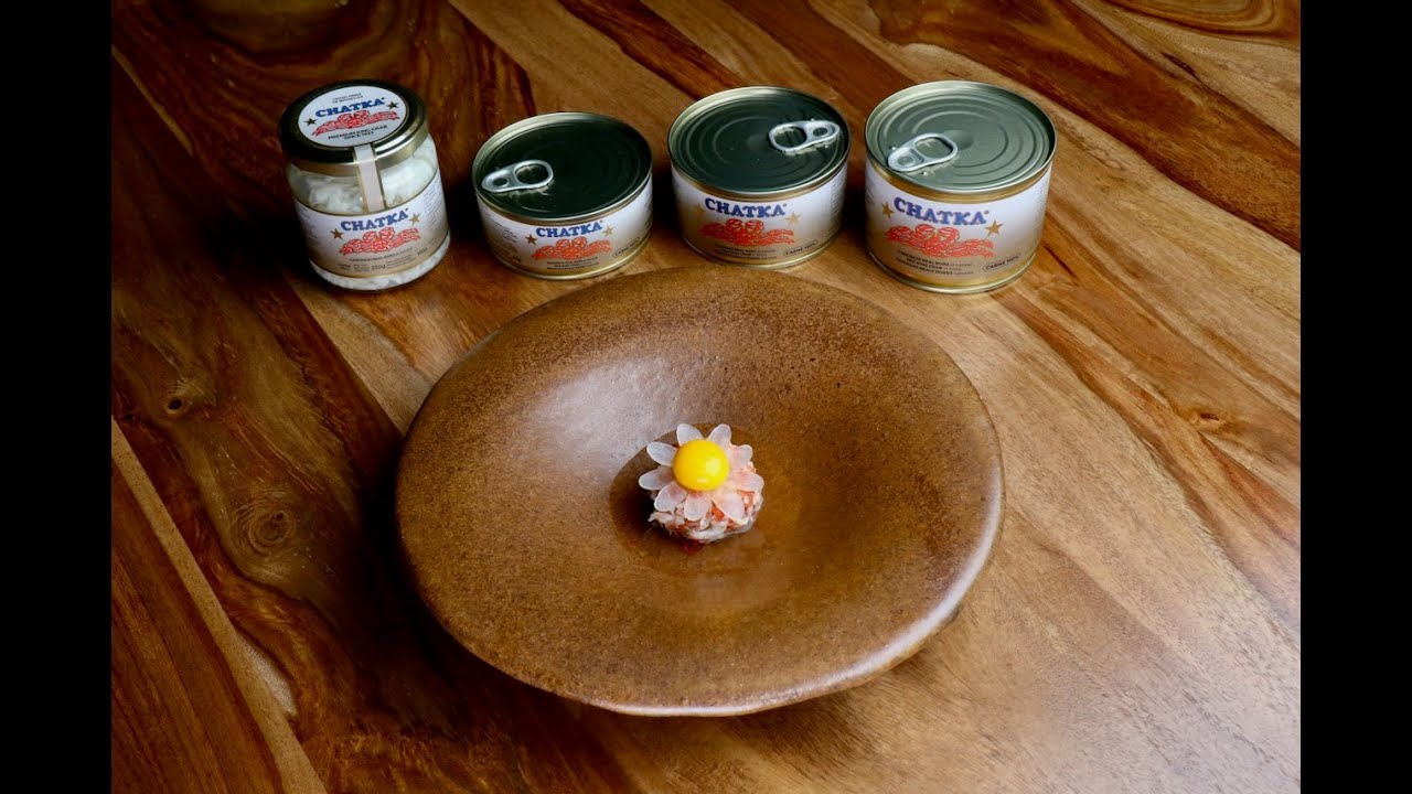 Receta Tartar de tomate y CHATKA Cangrejo Real
