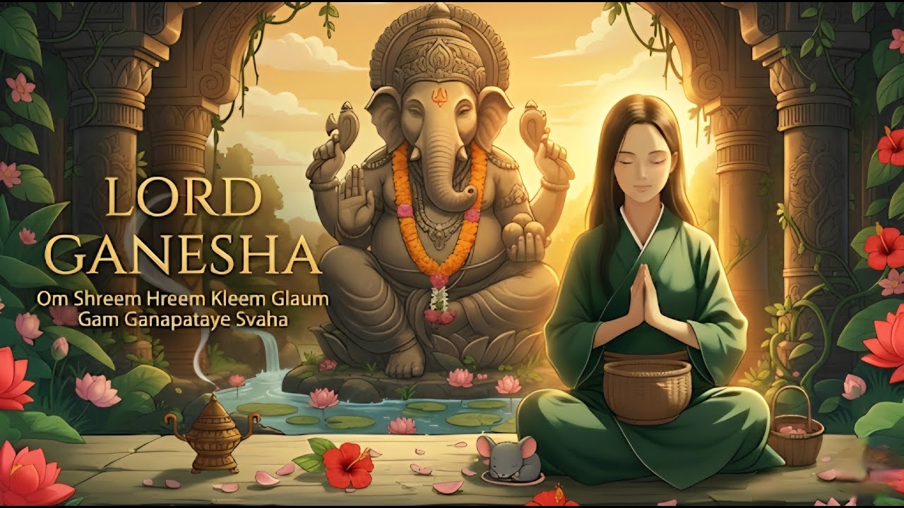 Powerful Ganesha Mantra | Om Shreem Hreem Kleem Glaum Gam Ganapataye Svaha | Attracts Prosperity