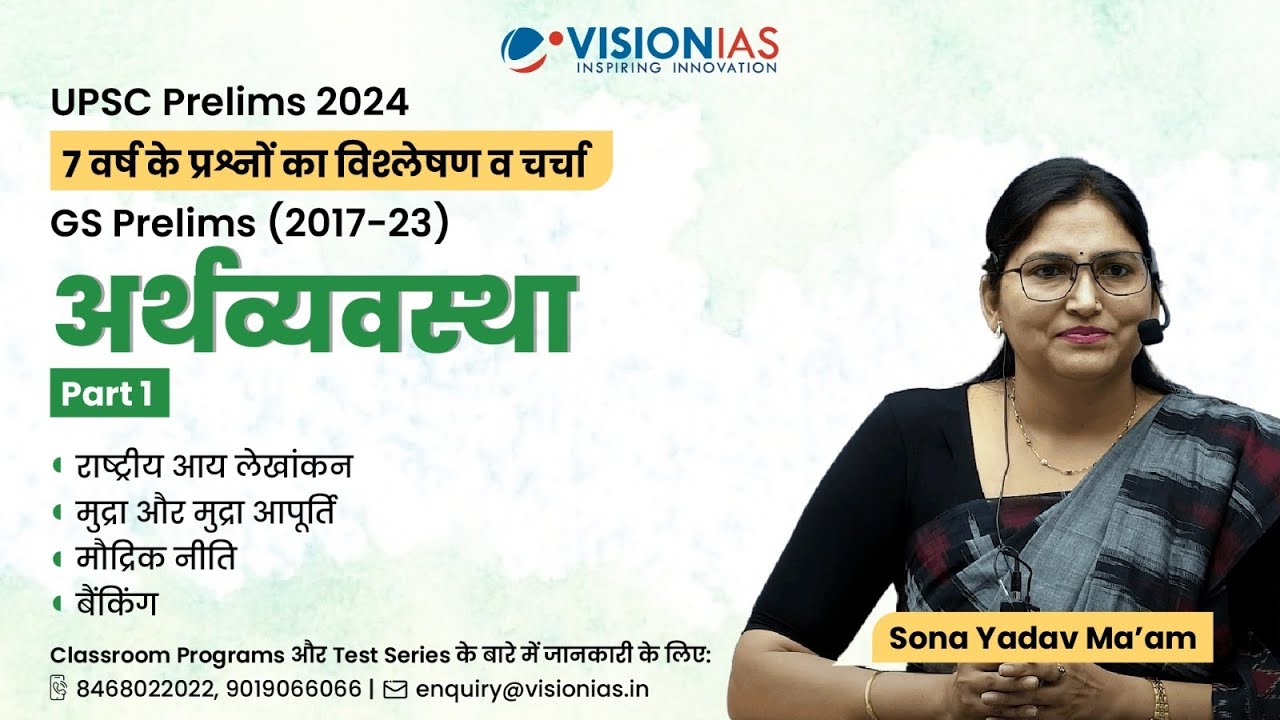 अर्थव्यवस्था । Part 1 | Economy 7 years PYQ trend analysis | UPSC Prelims 2024