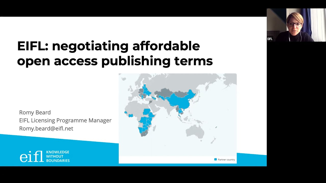 EIFL: negotiating affordable open access publishing terms (presented during the B15 conference)