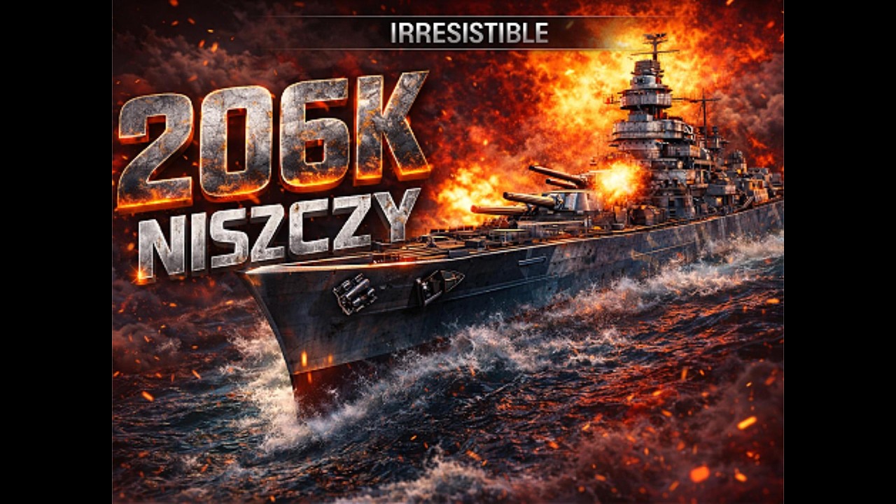 206K DMG! 🔥 IRRESISTIBLE TIER X ROZJEŻDŻA RANDOM | 11 CYTADEL | 9 POŻARÓW | WoWs PL
