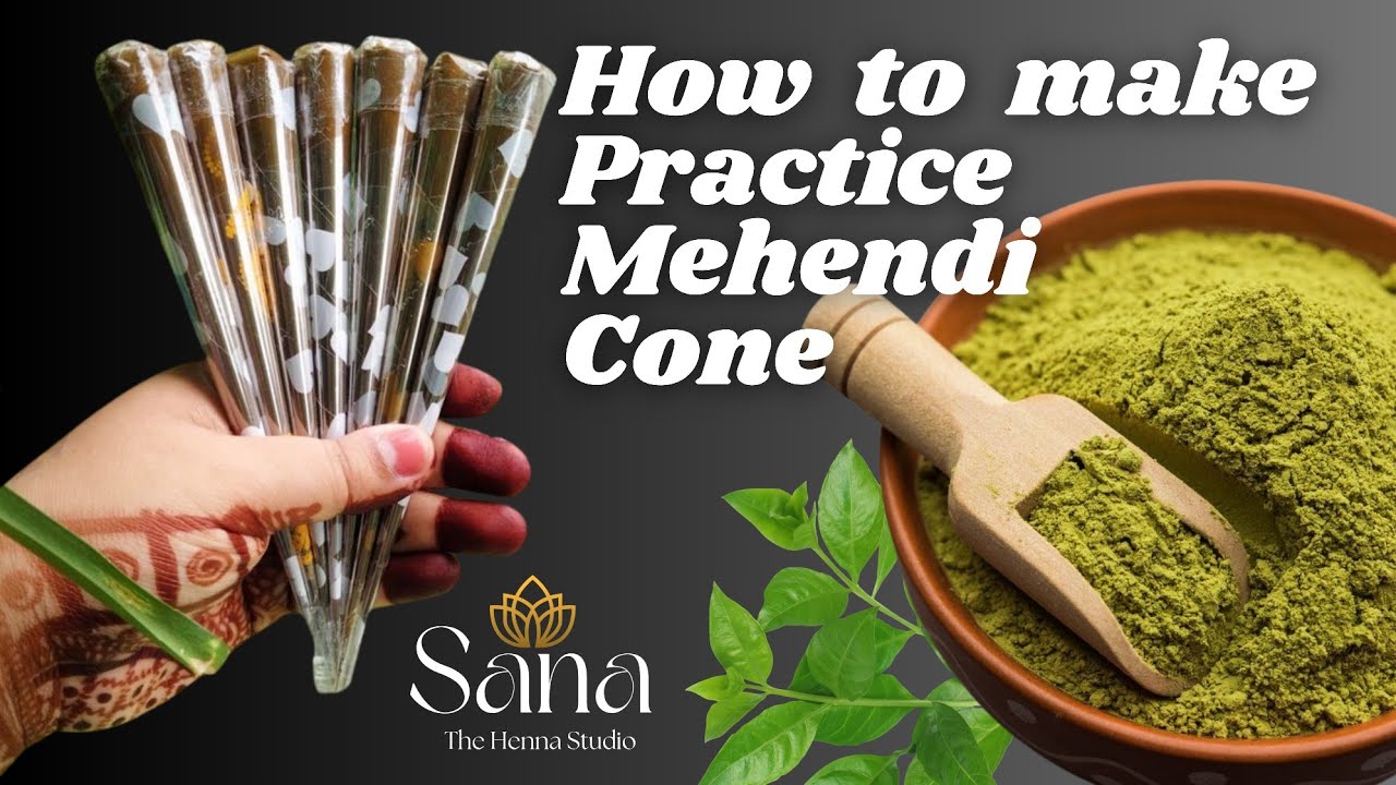 Henna cone making for Practice Mehndi for Begginers