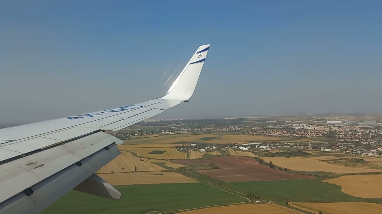 Landing in Tel-Aviv (Israel 🇮🇱) on an EL AL B737-900ER aircraft in daylight