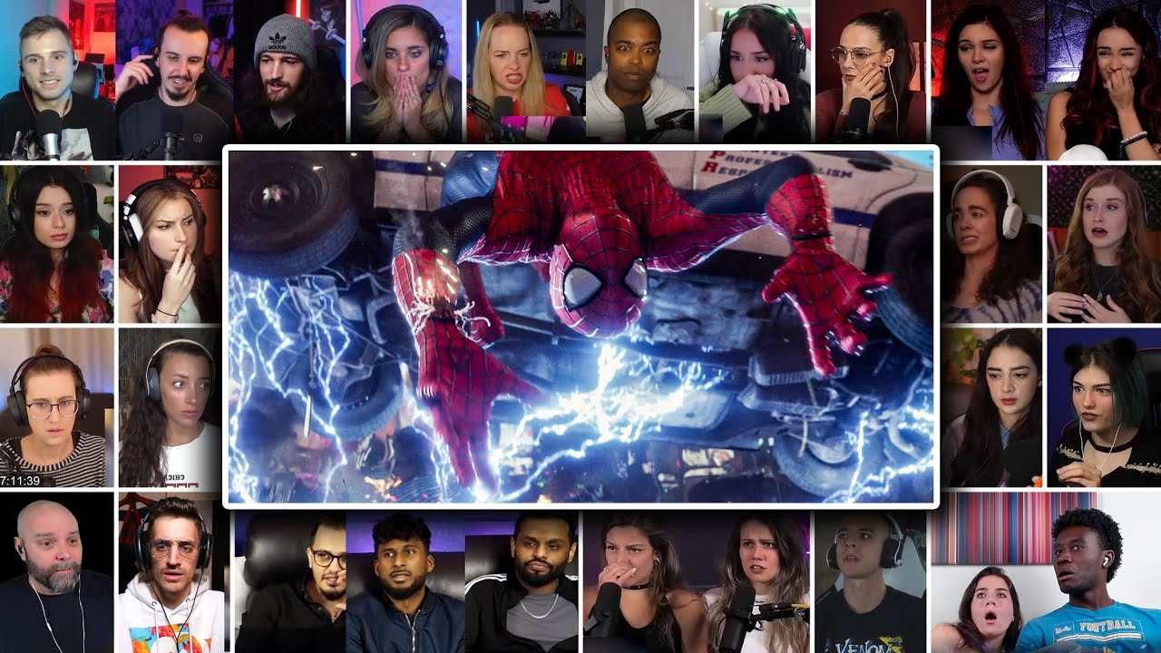 Spider-Man vs. Electro Times Square Fight | The Amazing Spider-Man 2 (2014) Reaction Mashup