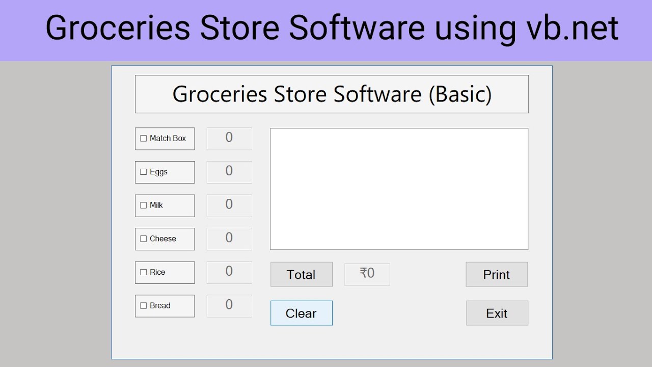 Groceries Store Software | vb.net