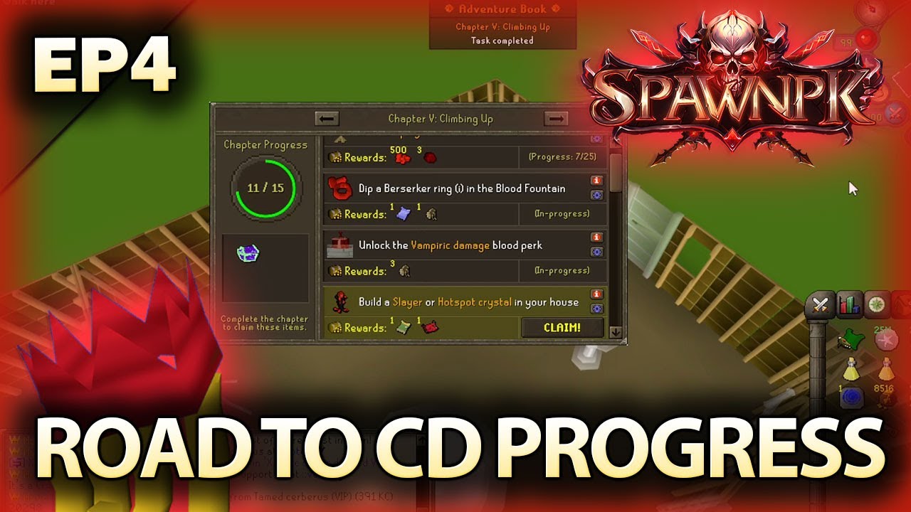 MASSIVE ADVENTURE BOOK PROGRESS! *Road to CD EP.4* + $75 bond giveaway [SpawnPK RSPS]