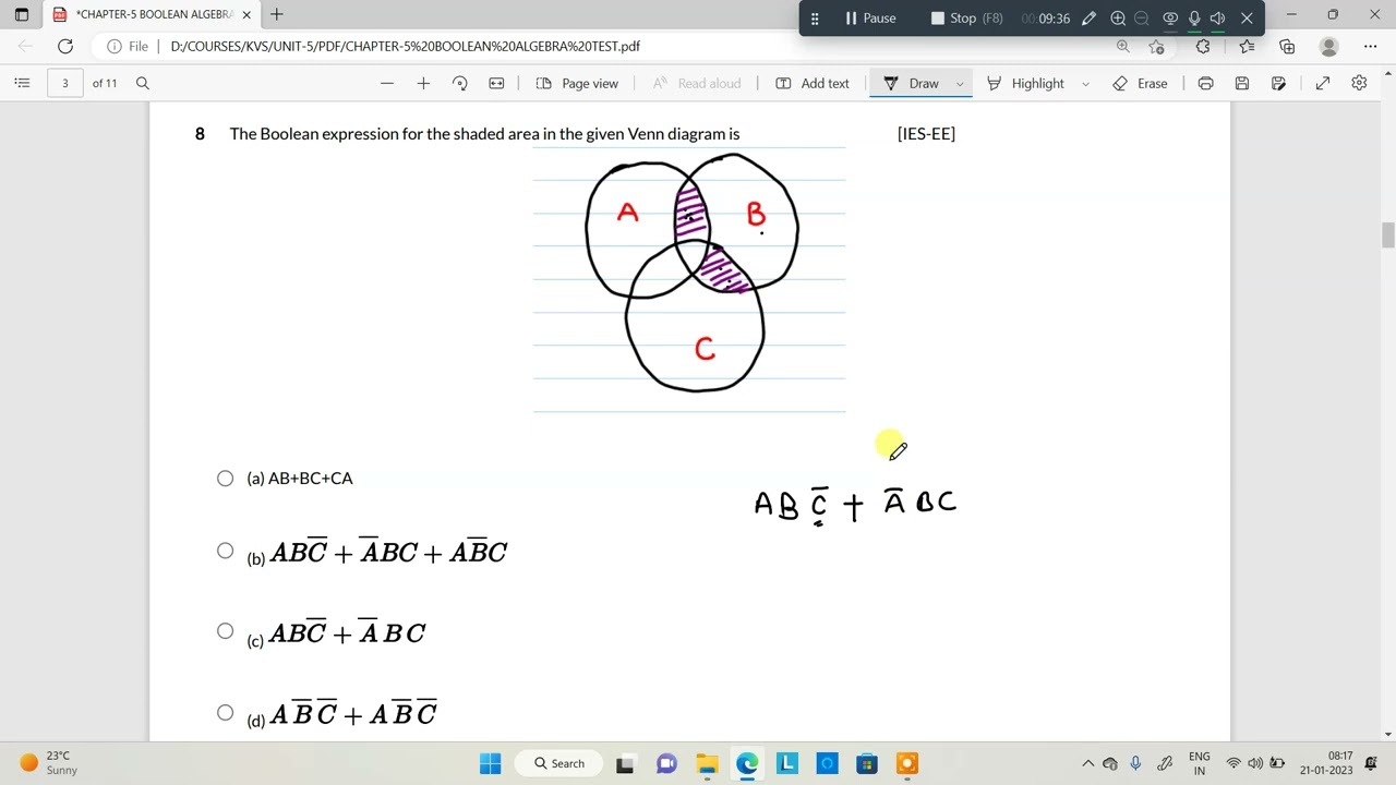 UNIT-5//CHAPTER-5:- BOOLEAN ALGEBRA TEST SERIES