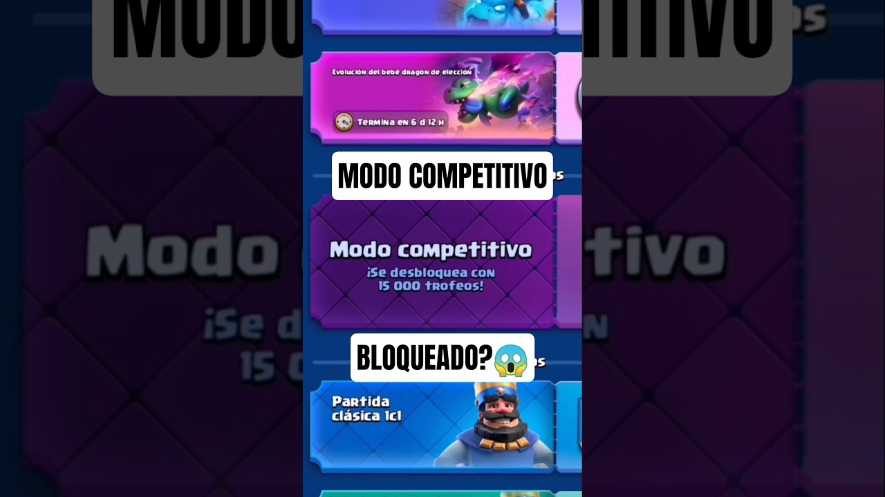 &iquest;BLOQUEARON EL MODO COMPETITIVO?😱 #clashroyale #clashroyaleshorts #clashroyalegameplay