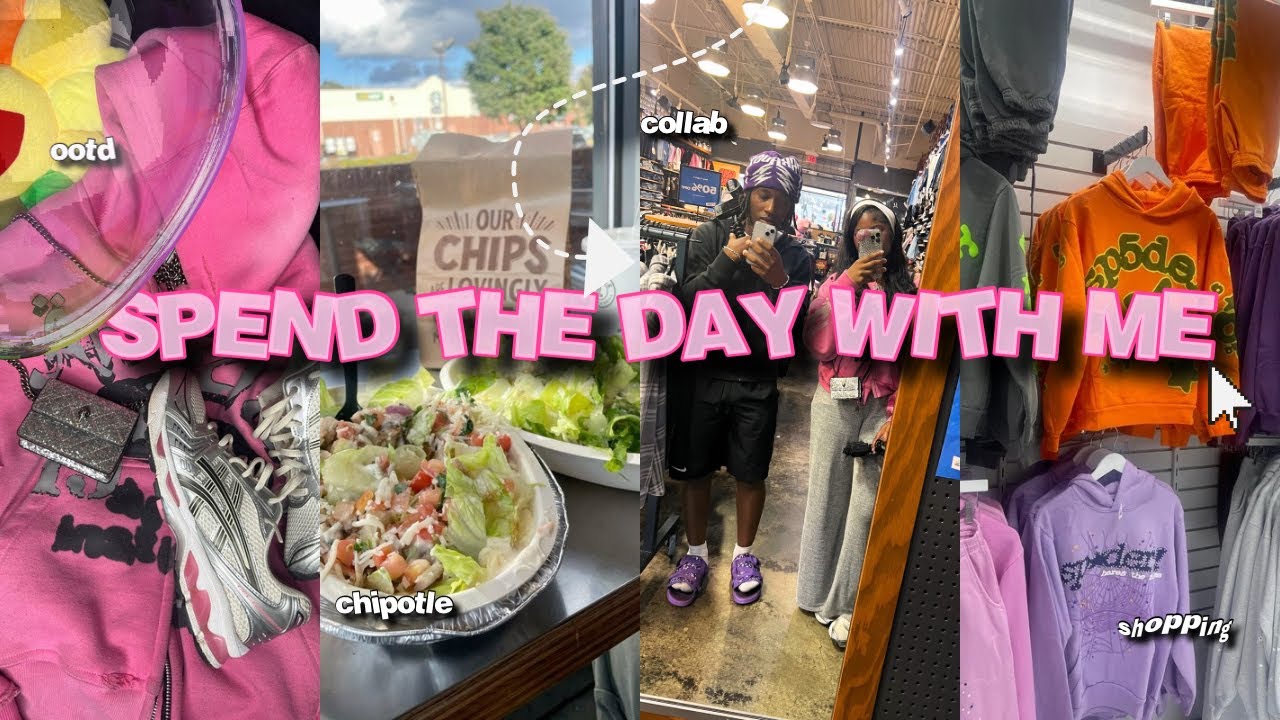 SPEND THE DAY WITH ME | collab, shopping, chipotle+ more !!
