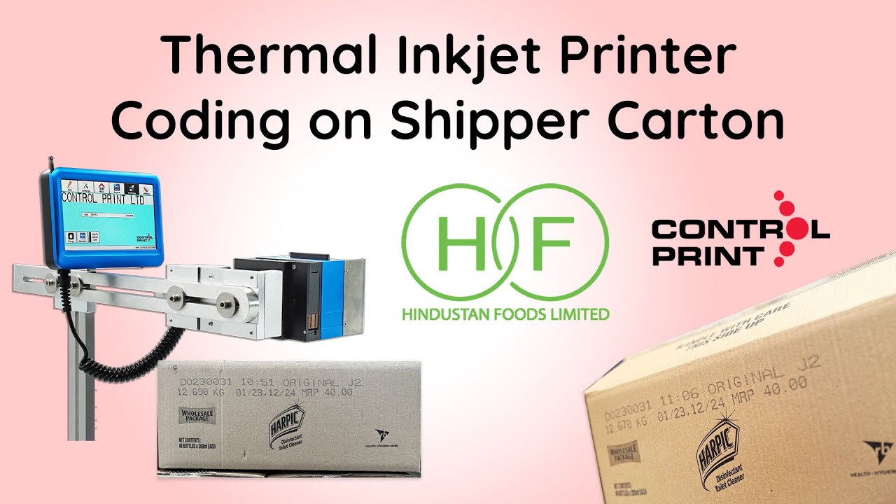Thermal Inkjet Printer Coding on Shipper Carton