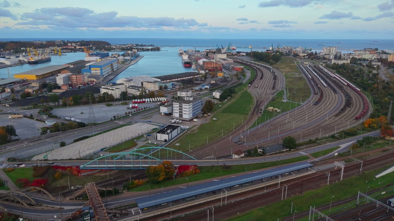 Gdynia widok z Grabówka na Śródmieście  4K