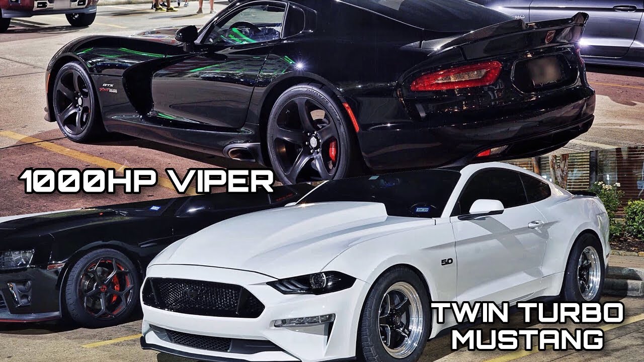 TWIN TURBO VIPER takes on TWIN TURBO MUSTANG!!! + ZR1, 750hp ZL1, Paxton Mustang & MORE!