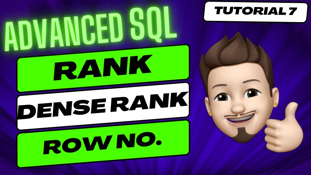 🥈Mastering RANK, DENSE_RANK, and ROW_NUMBER ! Window Functions in SQL🥈