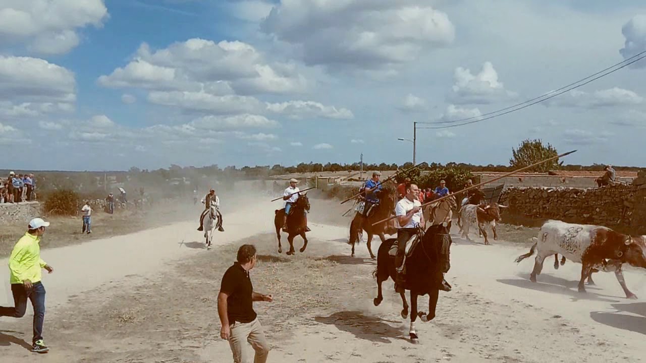Encierro a caballo en Bañobárez