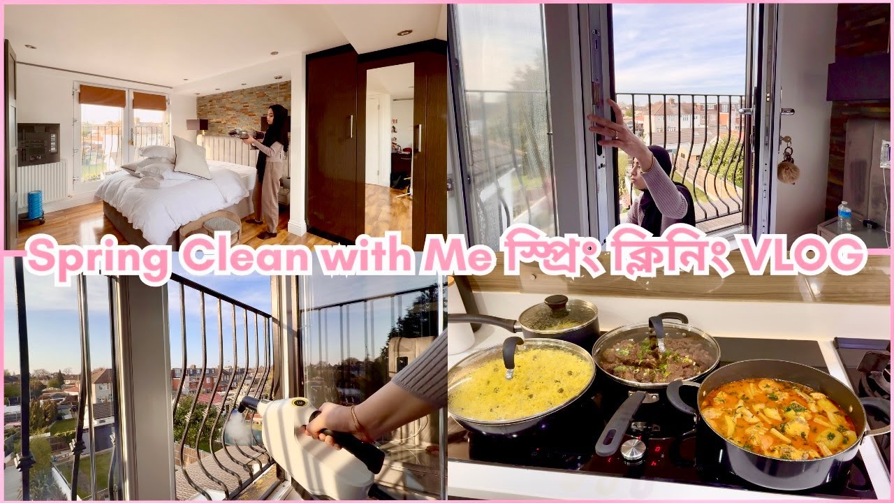Spring Clean with Me 🌸 Deep Cleaning Motivation|স্প্রিং ক্লিনিং মোটিভেশন, রান্না, বেডরুম ডেকোর VLOG♡