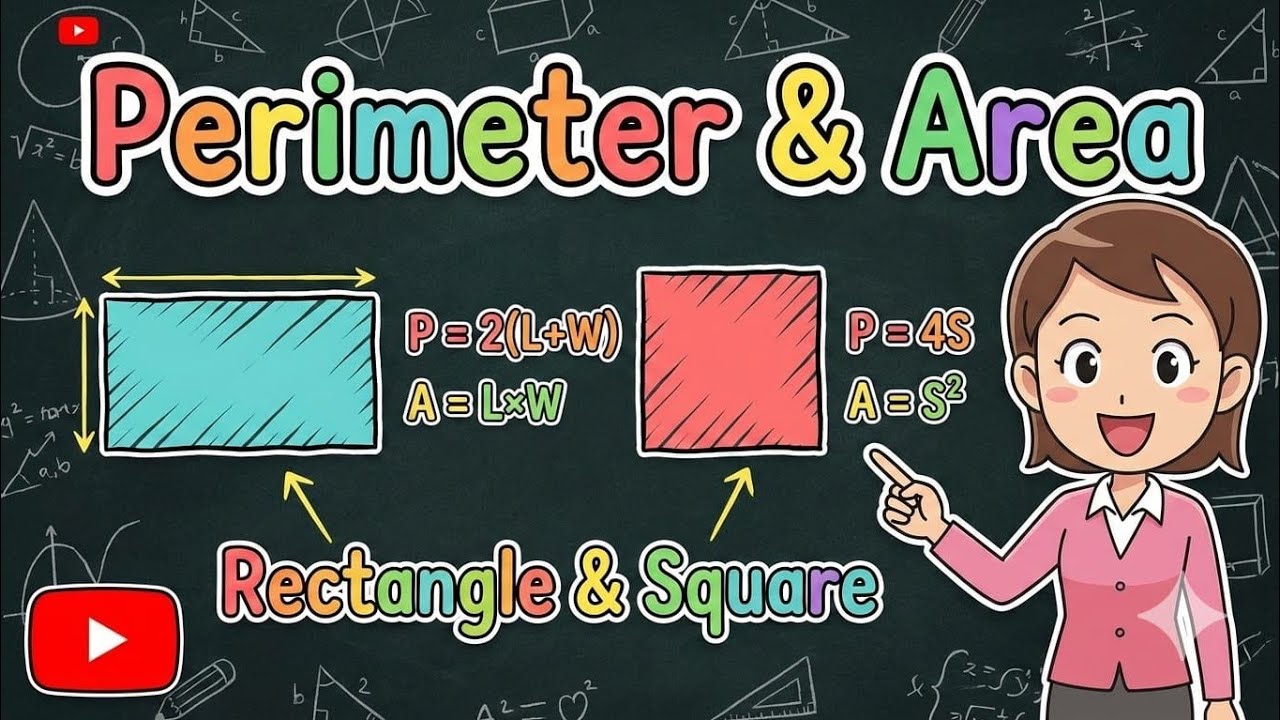 Perimeter and Area of Rectangle and Square | Class 6 Maths Full Explanation