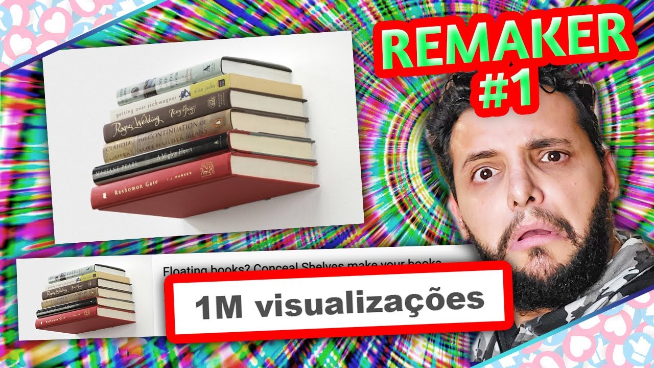 FIZ UMA PRATELEIRA INVISÍVEL PARA LIVROS !!! QUE MÁGICA É ESSA? REMAKER #1