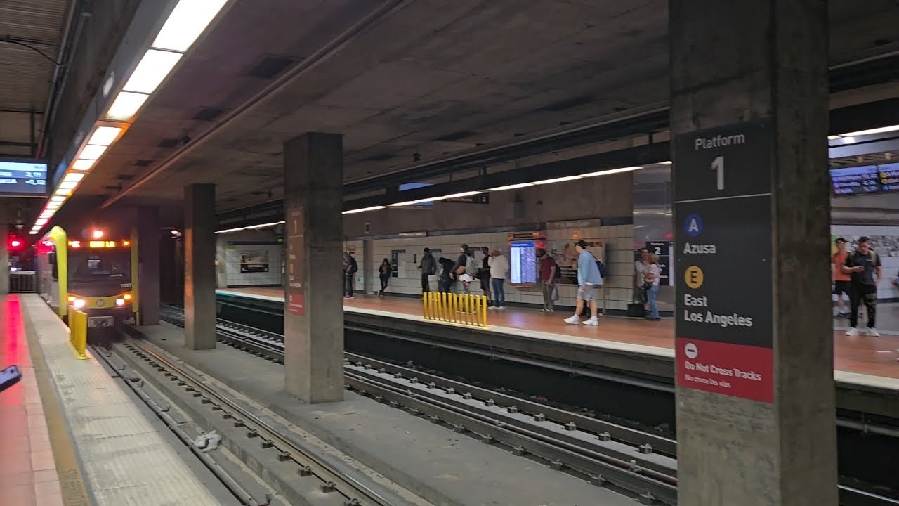 Los Angeles Metro Light Rail Ride E (Gold) Line - 7th St/Metro Center to Grand Ave Arts/Bunker Hill