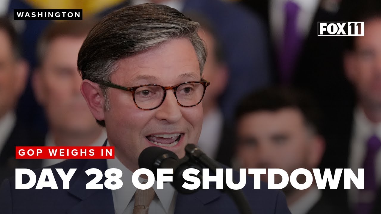 Republicans have harsh words for Democrats on Day 28 of the federal government shutdown