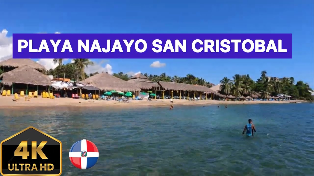 【4K】CAMINANDO POR LA PLAYA DE NAJAYO SAN CRISTOBAL REPUBLICA DOMINICANA