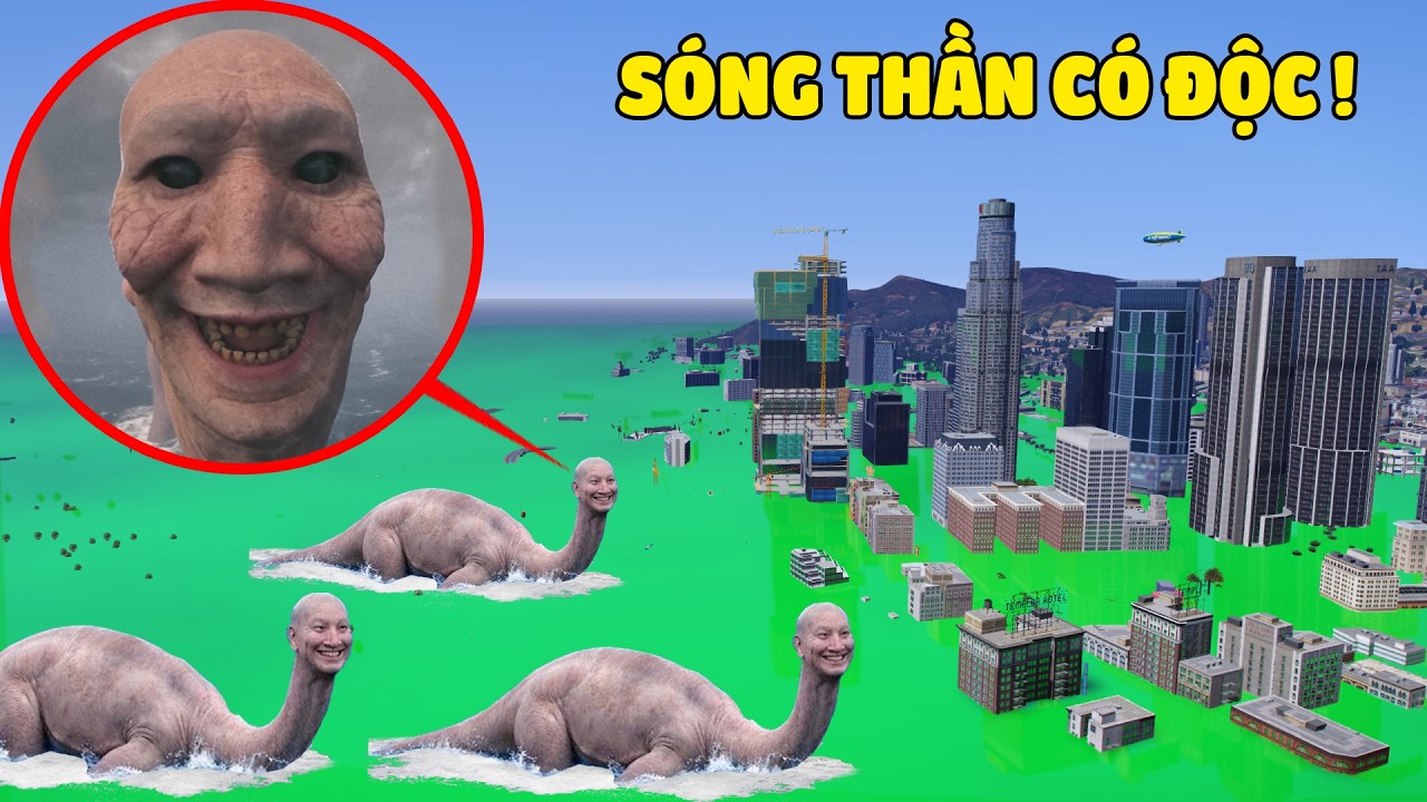 KHỦNG LONG ĐẦU NGƯỜI Tạo Ra SIÊU SÓNG THẦN CÓ ĐỘC ! Nhầm Chìm Thành Phố Trong Biển Nước Độc Tố !!