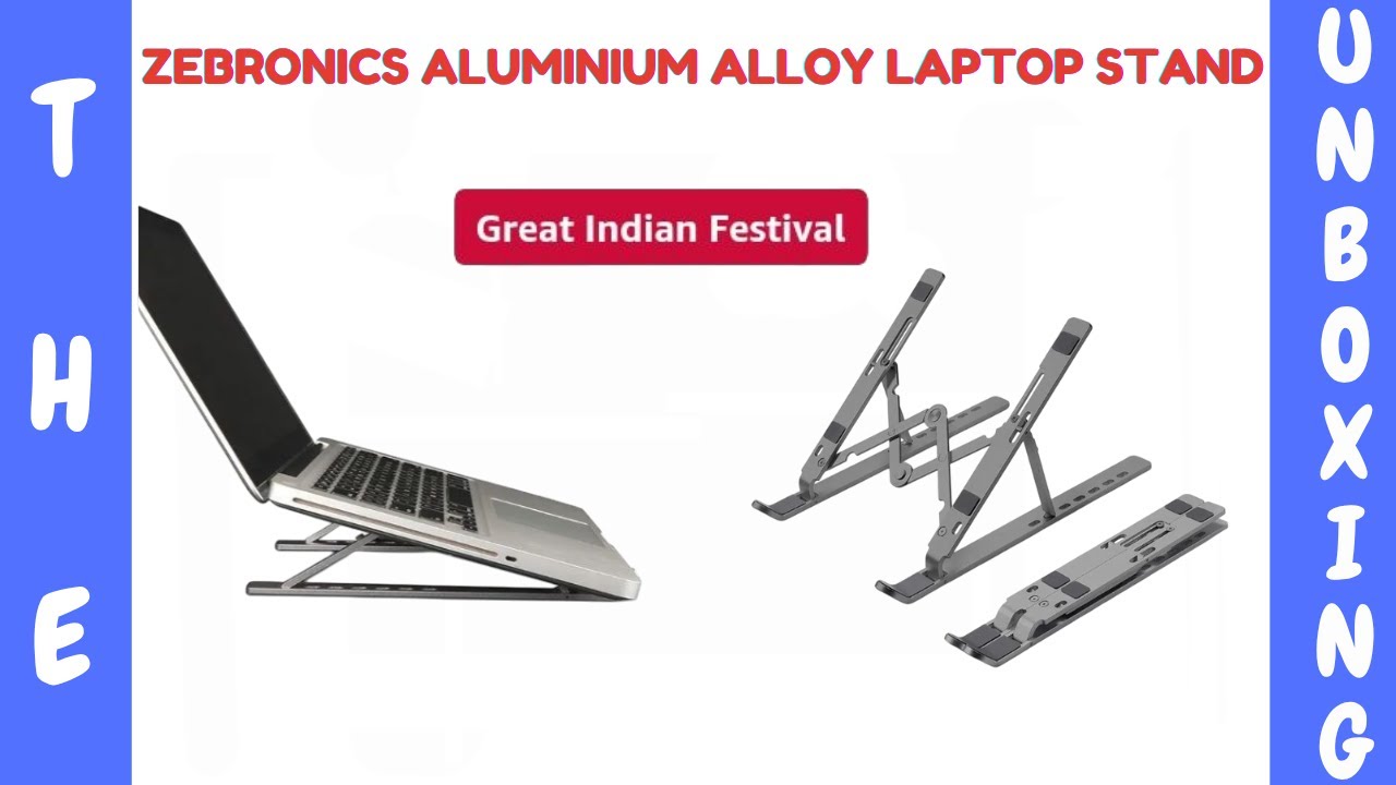 ZEBRONICS Aluminium Alloy Laptop Stand Zeb-NS2000 | Premium Adjustable Metal Stand Unboxing & Review