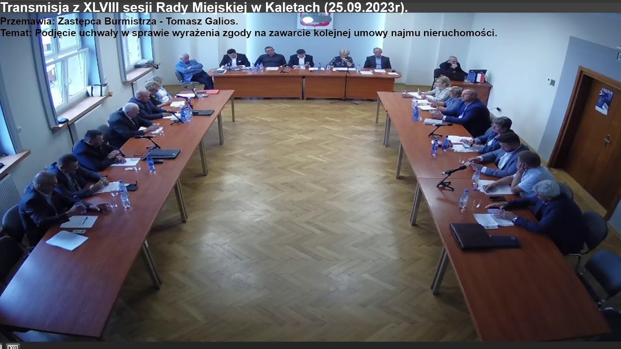 Transmisja z XLVIII sesji Rady Miejskiej w Kaletach - 25.09.2023r