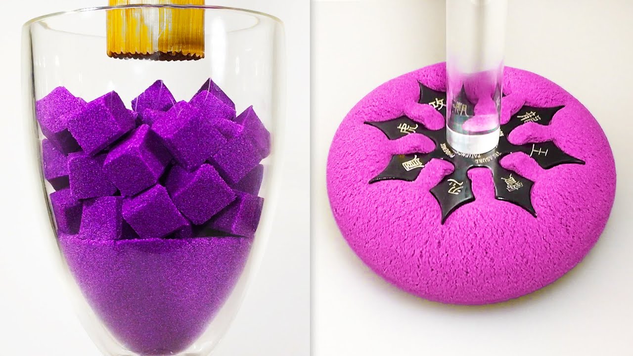 Very Satisfying ASMR 234 Drop and Squish Kinetic Sand